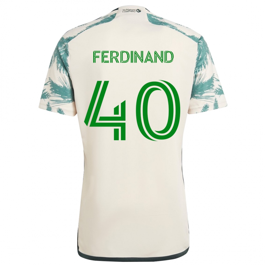 Bambino Maglia Keesean Ferdinand #40 Marrone Beige Kit Gara Away 2024/25 Maglietta