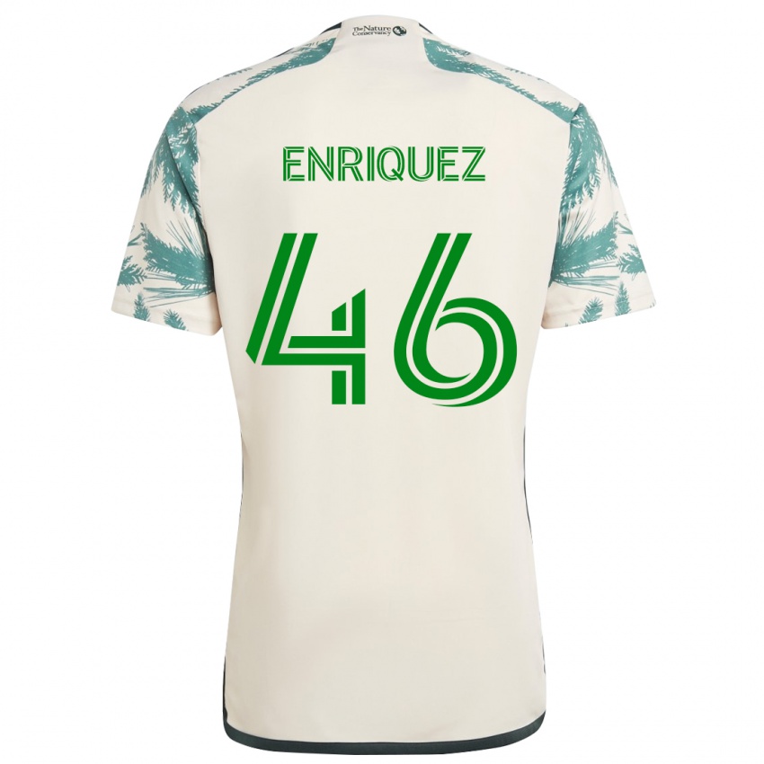 Bambino Maglia Victor Enriquez #46 Marrone Beige Kit Gara Away 2024/25 Maglietta