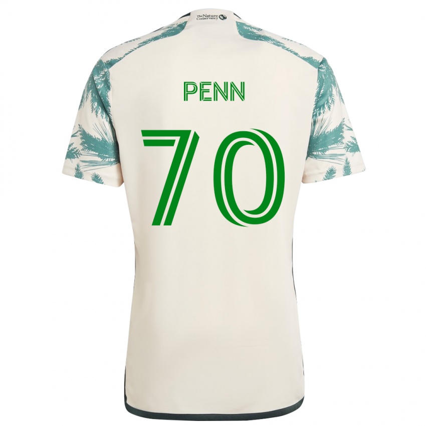 Bambino Maglia Josh Penn #70 Marrone Beige Kit Gara Away 2024/25 Maglietta