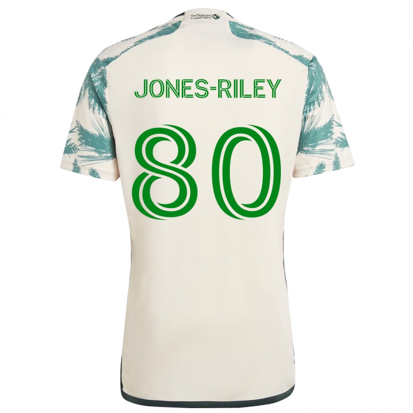 Bambino Maglia Jaden Jones-Riley #80 Marrone Beige Kit Gara Away 2024/25 Maglietta