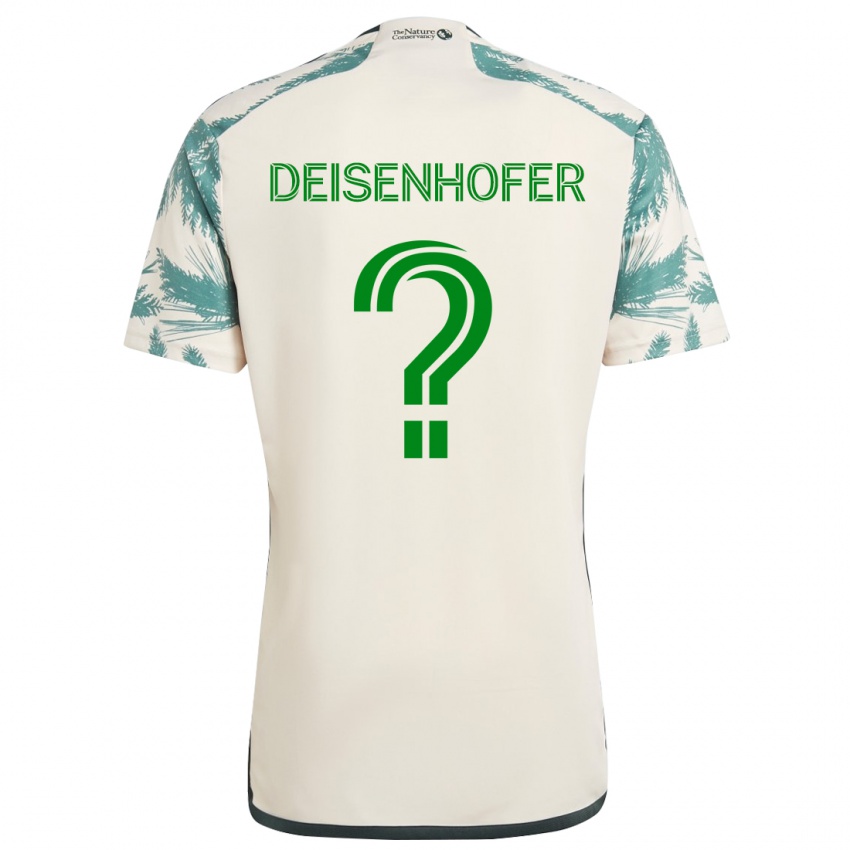 Bambino Maglia Maximilian Deisenhofer #0 Marrone Beige Kit Gara Away 2024/25 Maglietta