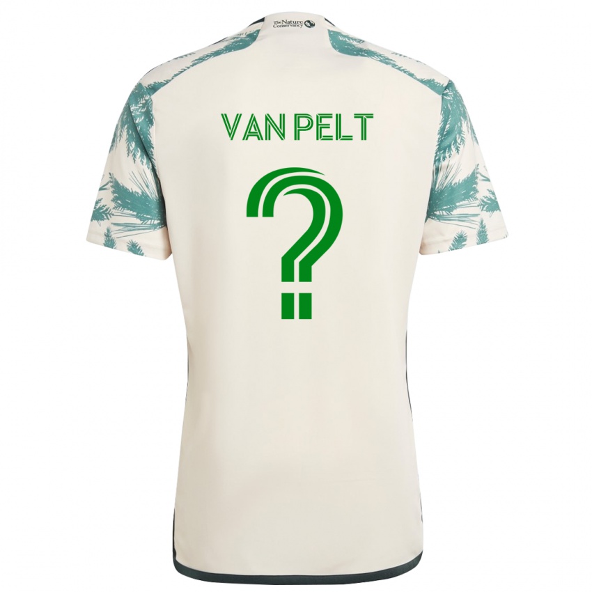 Bambino Maglia Kennan Van Pelt #0 Marrone Beige Kit Gara Away 2024/25 Maglietta