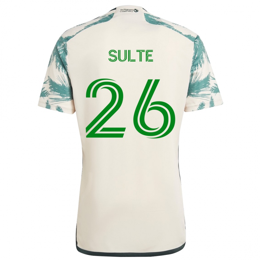 Bambino Maglia Hunter Sulte #26 Marrone Beige Kit Gara Away 2024/25 Maglietta