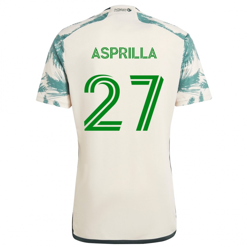 Bambino Maglia Dairon Asprilla #27 Marrone Beige Kit Gara Away 2024/25 Maglietta