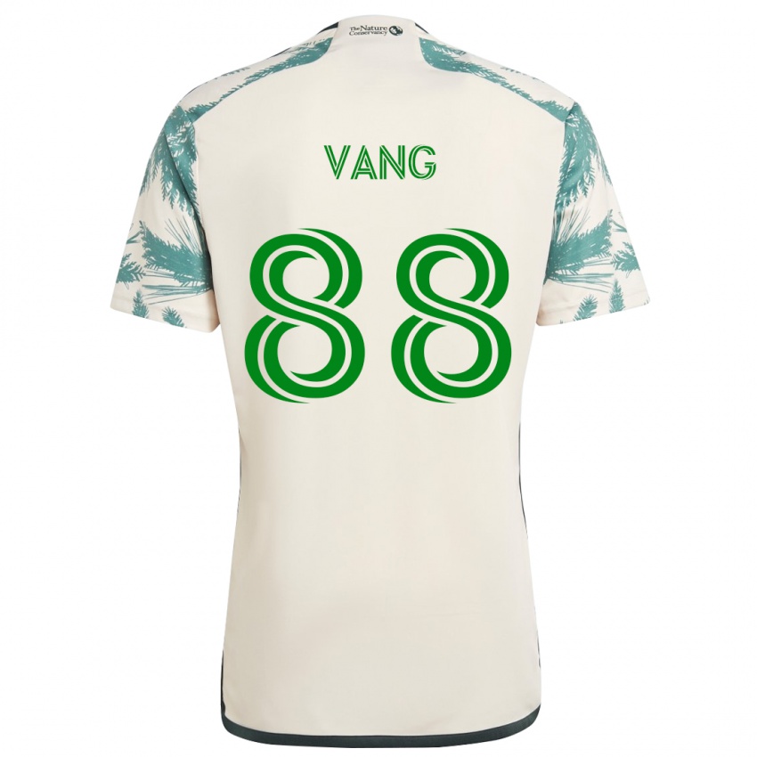 Bambino Maglia Michael Vang #88 Marrone Beige Kit Gara Away 2024/25 Maglietta