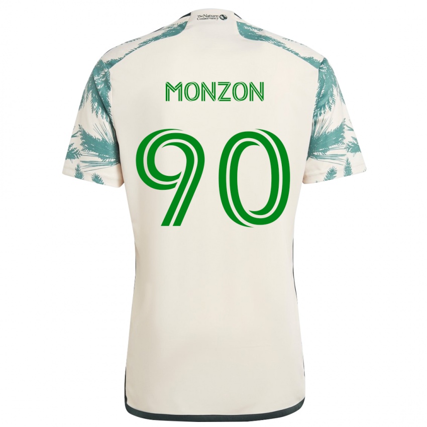 Bambino Maglia Florián Monzón #90 Marrone Beige Kit Gara Away 2024/25 Maglietta