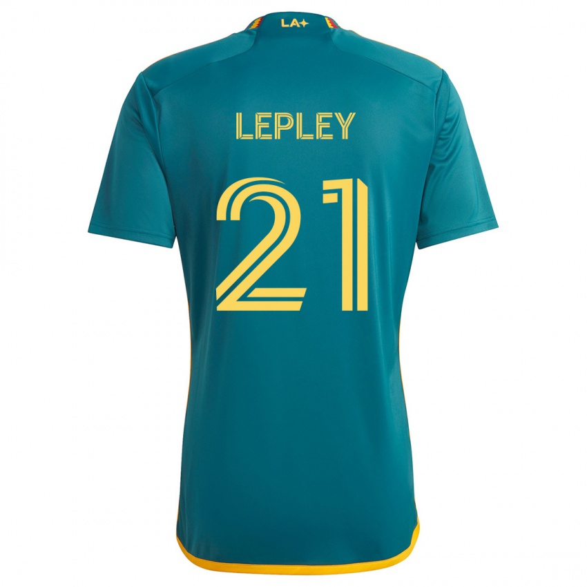 Bambino Maglia Tucker Lepley #21 Verde Giallo Kit Gara Away 2024/25 Maglietta