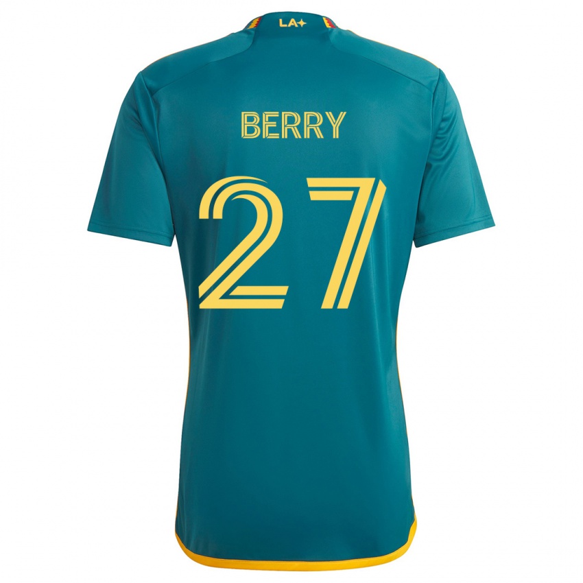 Bambino Maglia Miguel Berry #27 Verde Giallo Kit Gara Away 2024/25 Maglietta