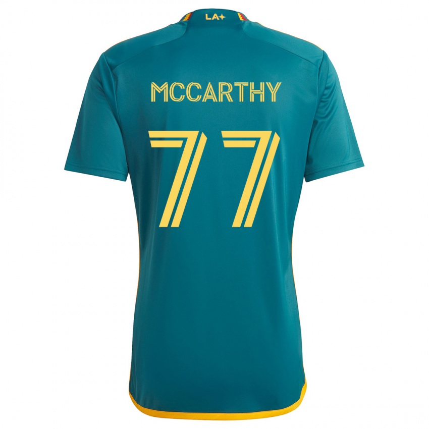 Bambino Maglia John Mccarthy #77 Verde Giallo Kit Gara Away 2024/25 Maglietta