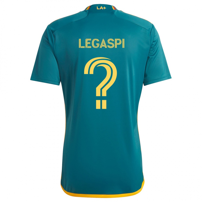 Bambino Maglia Allan Legaspi #0 Verde Giallo Kit Gara Away 2024/25 Maglietta