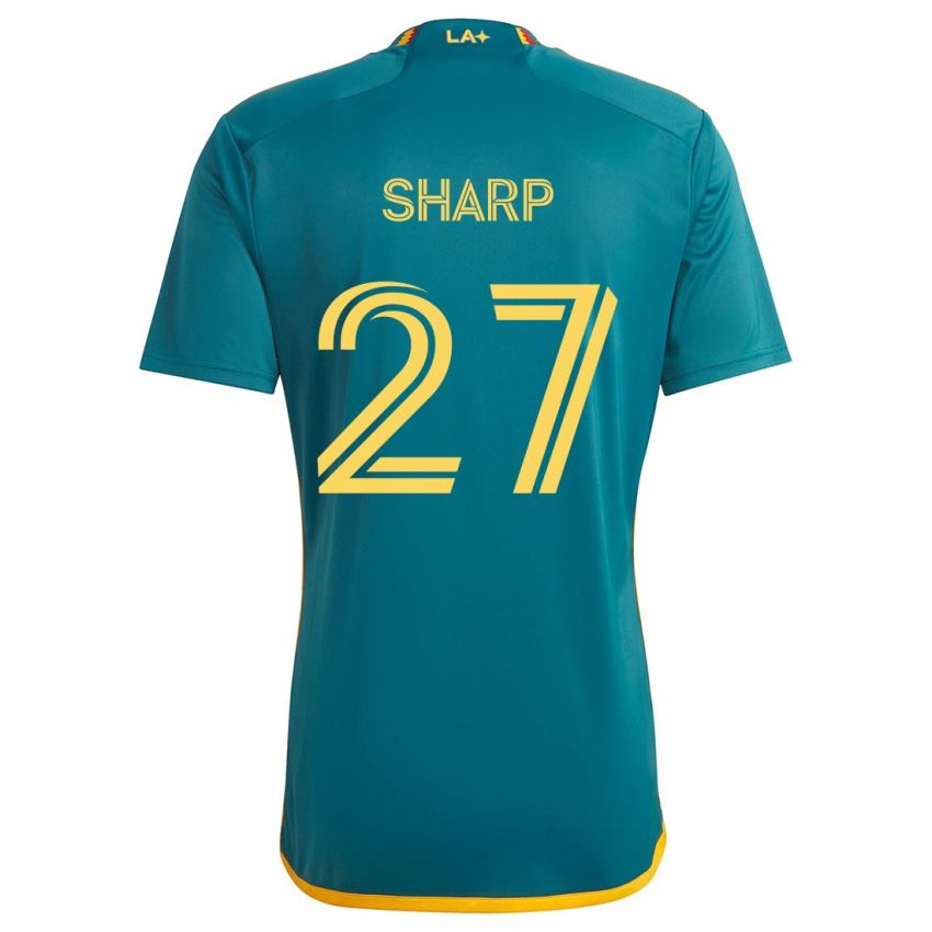 Bambino Maglia Billy Sharp #27 Verde Giallo Kit Gara Away 2024/25 Maglietta