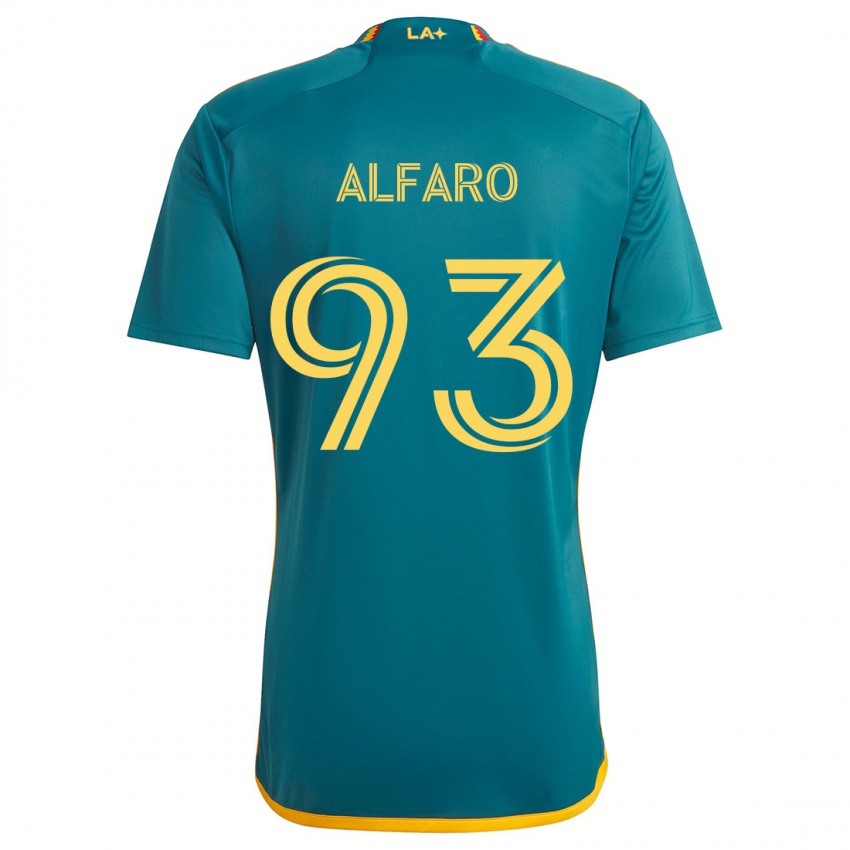 Bambino Maglia Tony Alfaro #93 Verde Giallo Kit Gara Away 2024/25 Maglietta