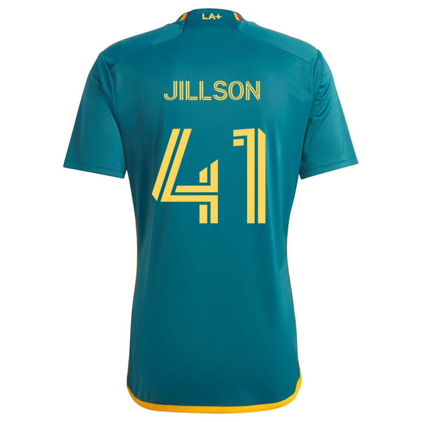 Bambino Maglia Simon Jillson #41 Verde Giallo Kit Gara Away 2024/25 Maglietta