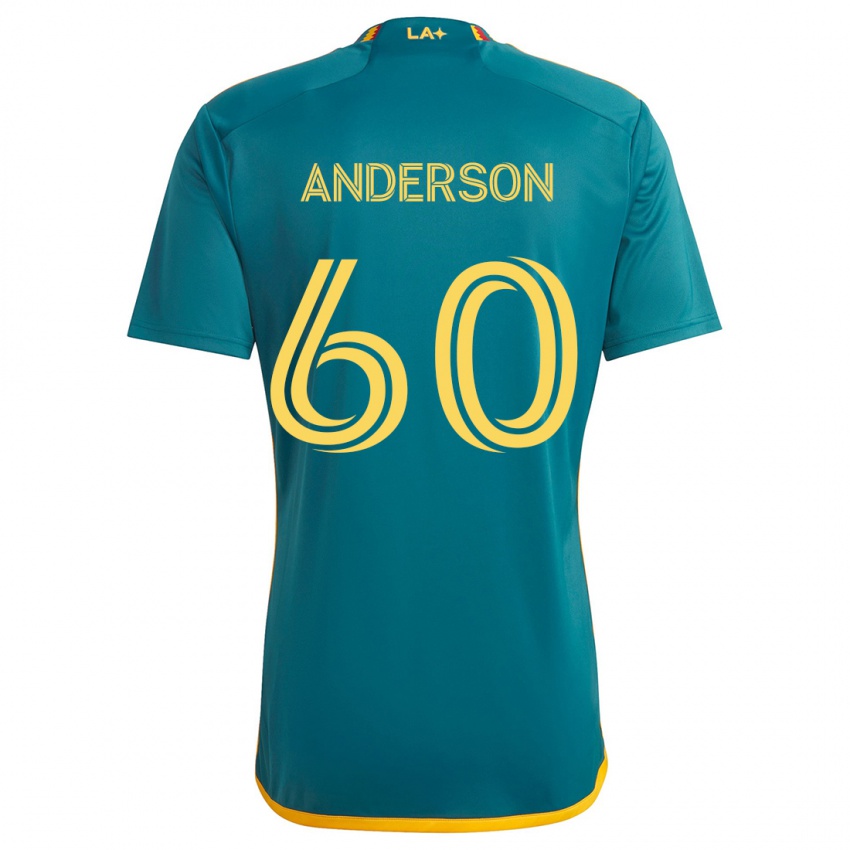 Bambino Maglia Nolan Anderson #60 Verde Giallo Kit Gara Away 2024/25 Maglietta