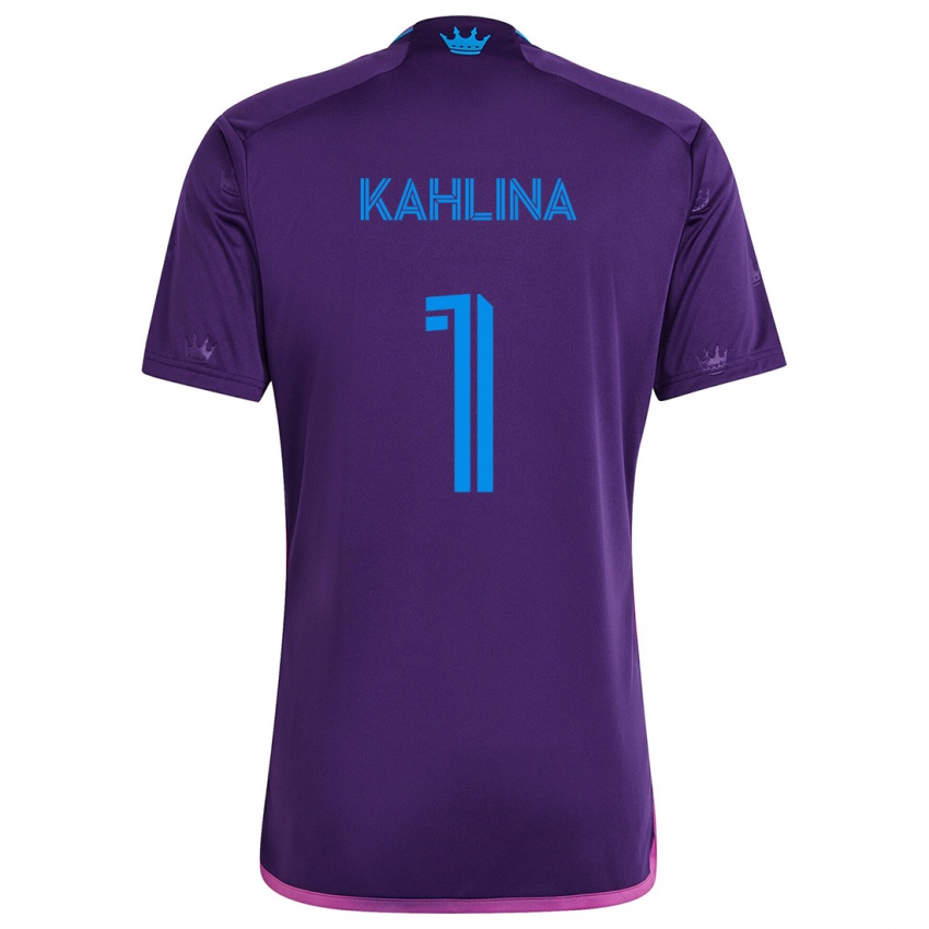 Bambino Maglia Kristijan Kahlina #1 Viola Blu Kit Gara Away 2024/25 Maglietta