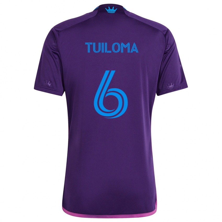 Bambino Maglia Bill Tuiloma #6 Viola Blu Kit Gara Away 2024/25 Maglietta