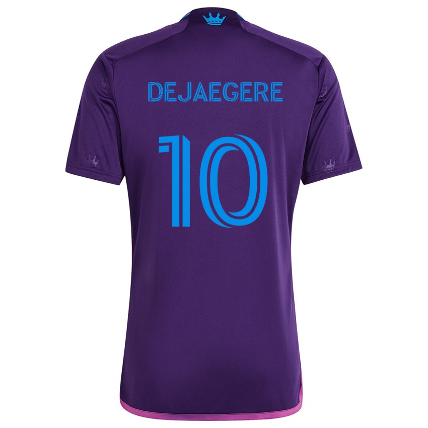 Bambino Maglia Brecht Dejaegere #10 Viola Blu Kit Gara Away 2024/25 Maglietta