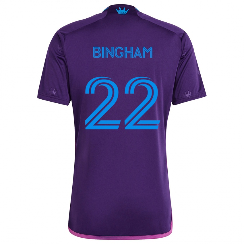 Bambino Maglia David Bingham #22 Viola Blu Kit Gara Away 2024/25 Maglietta