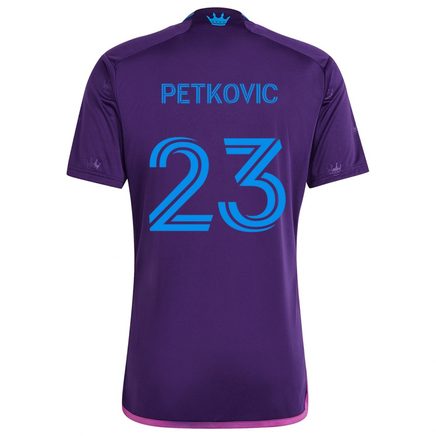 Bambino Maglia Nikola Petkovic #23 Viola Blu Kit Gara Away 2024/25 Maglietta