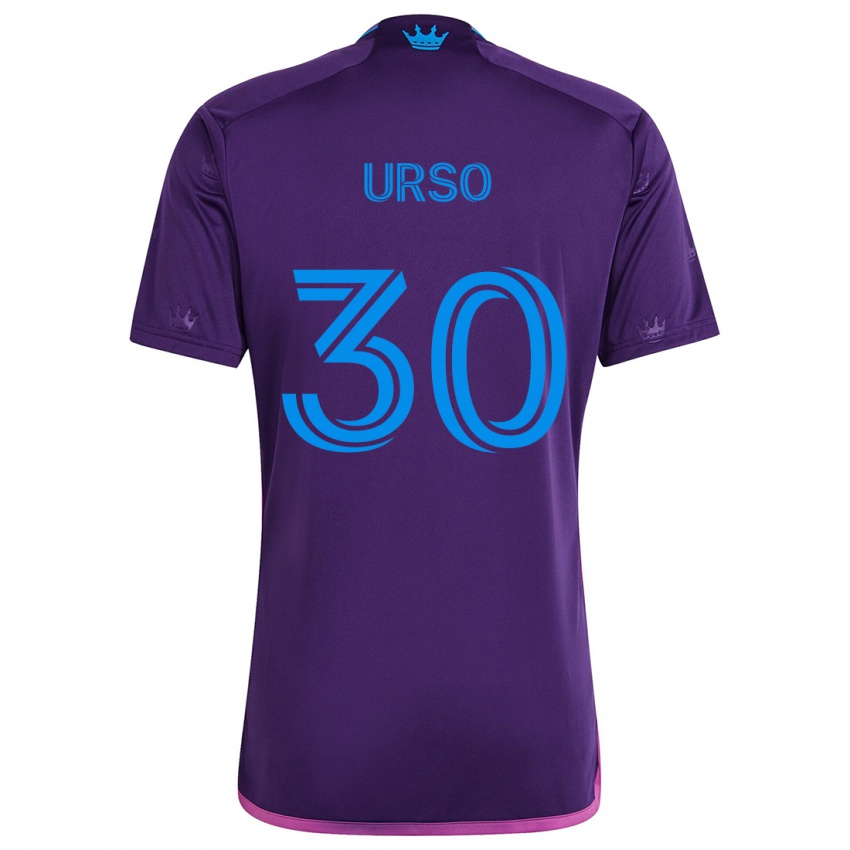 Bambino Maglia Júnior Urso #30 Viola Blu Kit Gara Away 2024/25 Maglietta