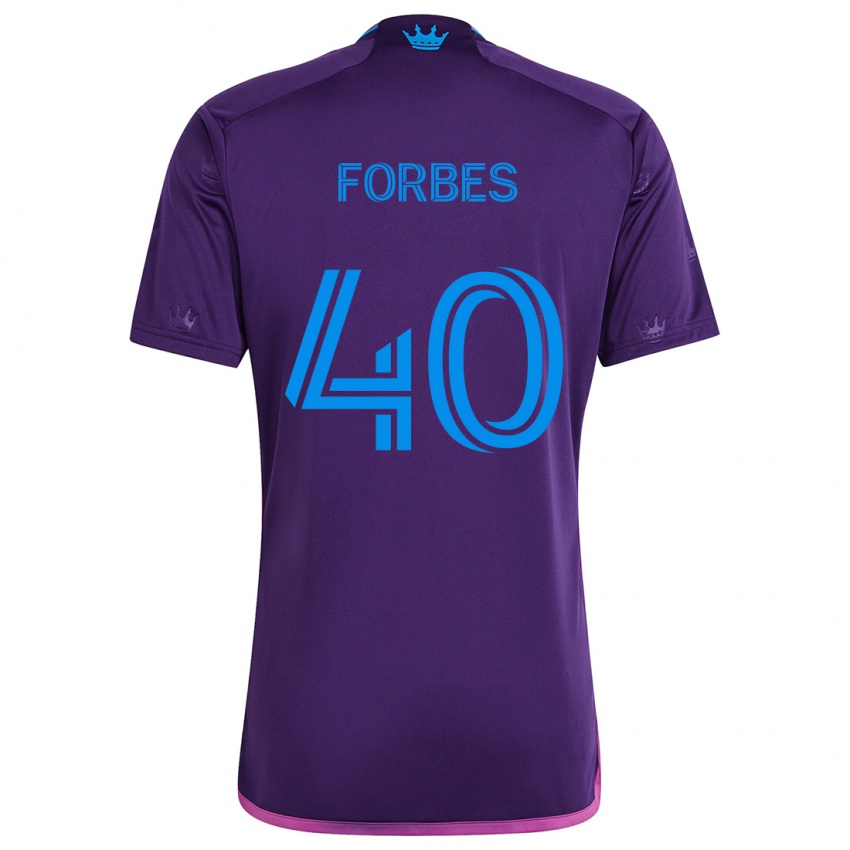 Bambino Maglia Jahlane Forbes #40 Viola Blu Kit Gara Away 2024/25 Maglietta