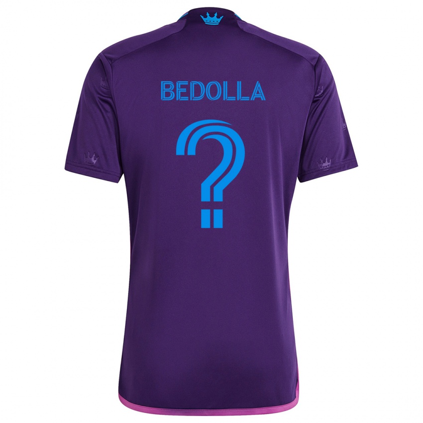 Bambino Maglia Brando Bedolla #0 Viola Blu Kit Gara Away 2024/25 Maglietta