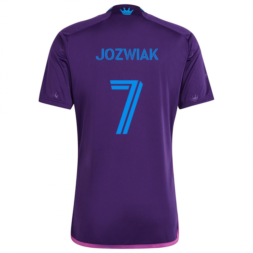 Bambino Maglia Kamil Józwiak #7 Viola Blu Kit Gara Away 2024/25 Maglietta