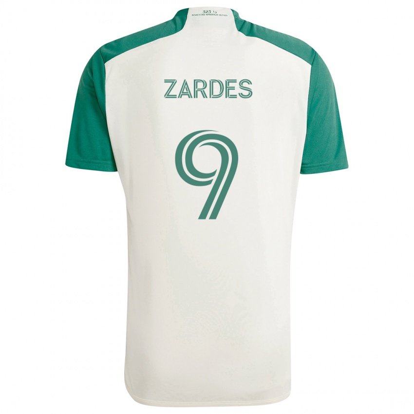 Bambino Maglia Gyasi Zardes #9 Colori Marrone Chiaro Verde Kit Gara Away 2024/25 Maglietta