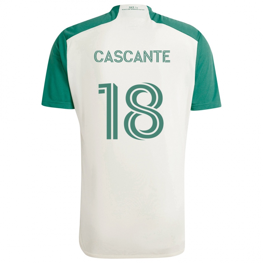 Bambino Maglia Julio Cascante #18 Colori Marrone Chiaro Verde Kit Gara Away 2024/25 Maglietta