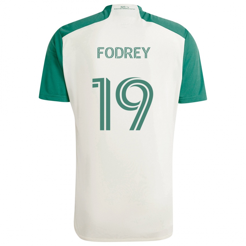 Bambino Maglia Cj Fodrey #19 Colori Marrone Chiaro Verde Kit Gara Away 2024/25 Maglietta