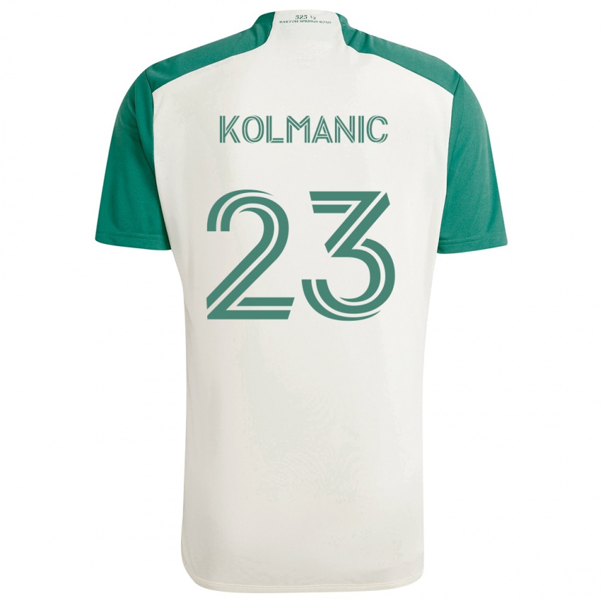 Bambino Maglia Zan Kolmanic #23 Colori Marrone Chiaro Verde Kit Gara Away 2024/25 Maglietta