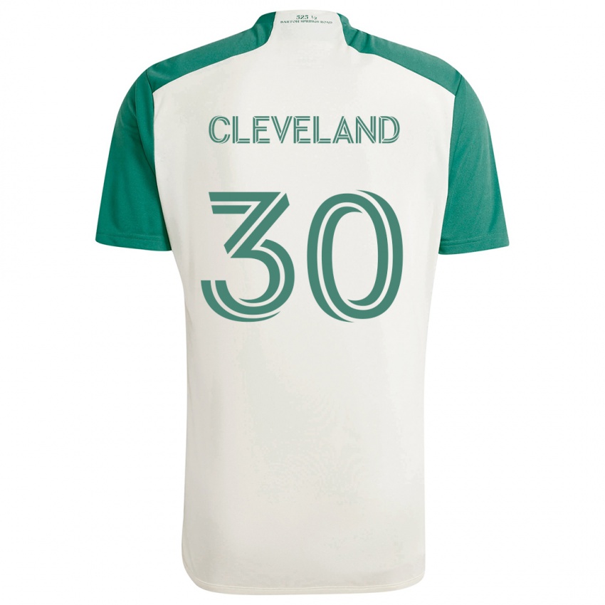 Bambino Maglia Stefan Cleveland #30 Colori Marrone Chiaro Verde Kit Gara Away 2024/25 Maglietta