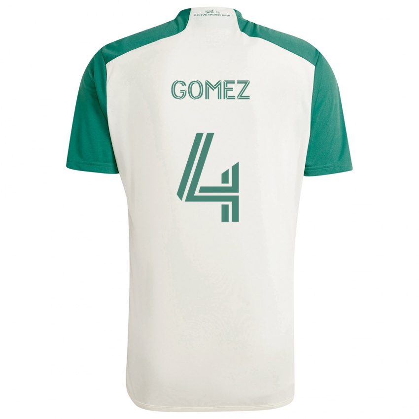 Bambino Maglia Antonio Gomez #4 Colori Marrone Chiaro Verde Kit Gara Away 2024/25 Maglietta