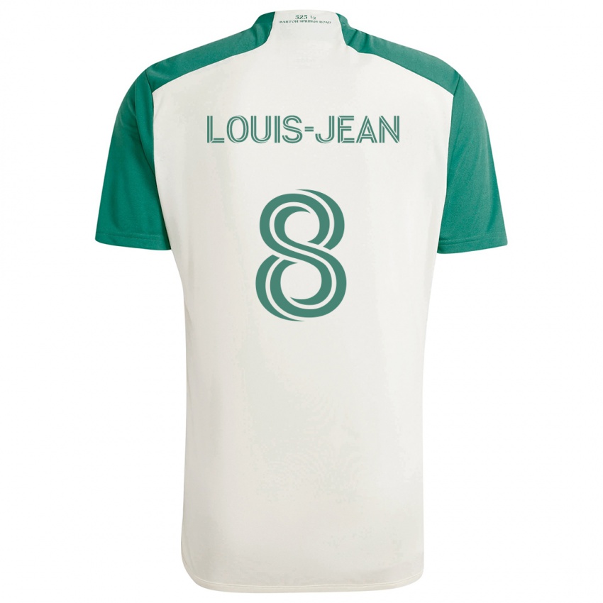 Bambino Maglia Steeve Louis-Jean #8 Colori Marrone Chiaro Verde Kit Gara Away 2024/25 Maglietta