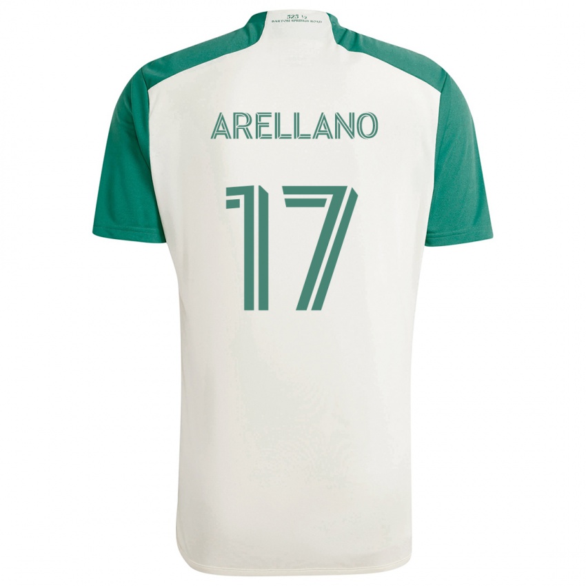 Bambino Maglia Bryan Arellano #17 Colori Marrone Chiaro Verde Kit Gara Away 2024/25 Maglietta