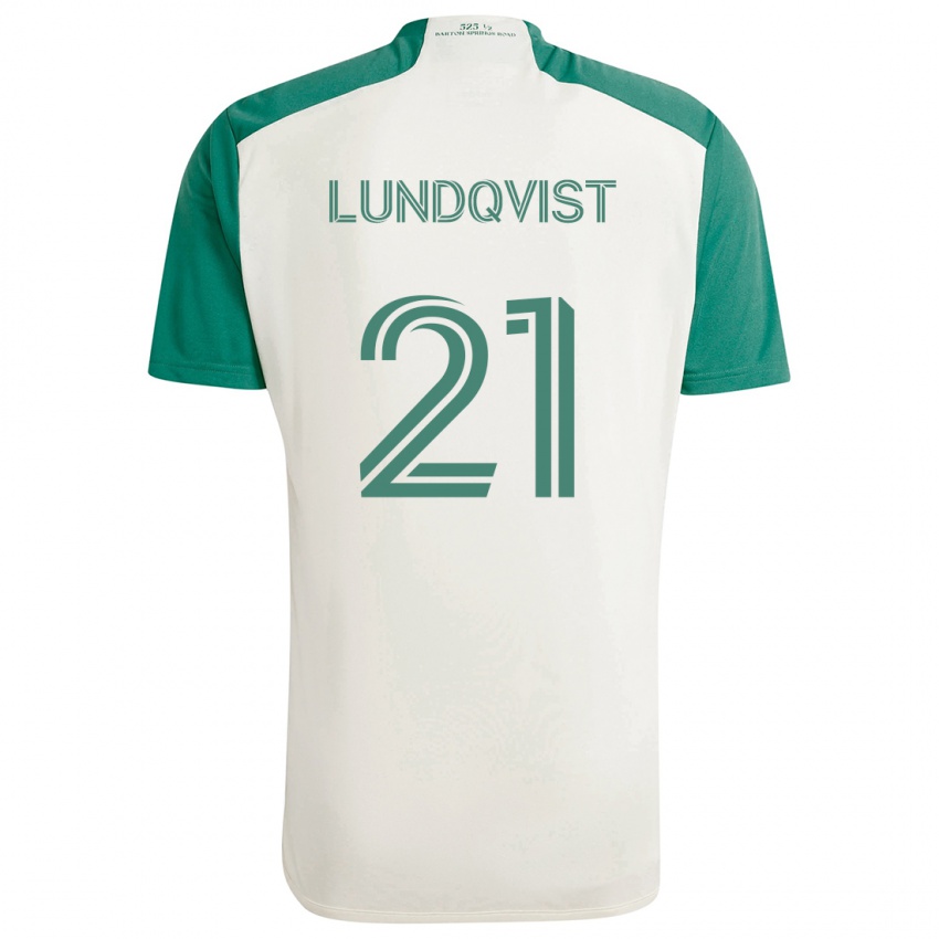 Bambino Maglia Adam Lundqvist #21 Colori Marrone Chiaro Verde Kit Gara Away 2024/25 Maglietta