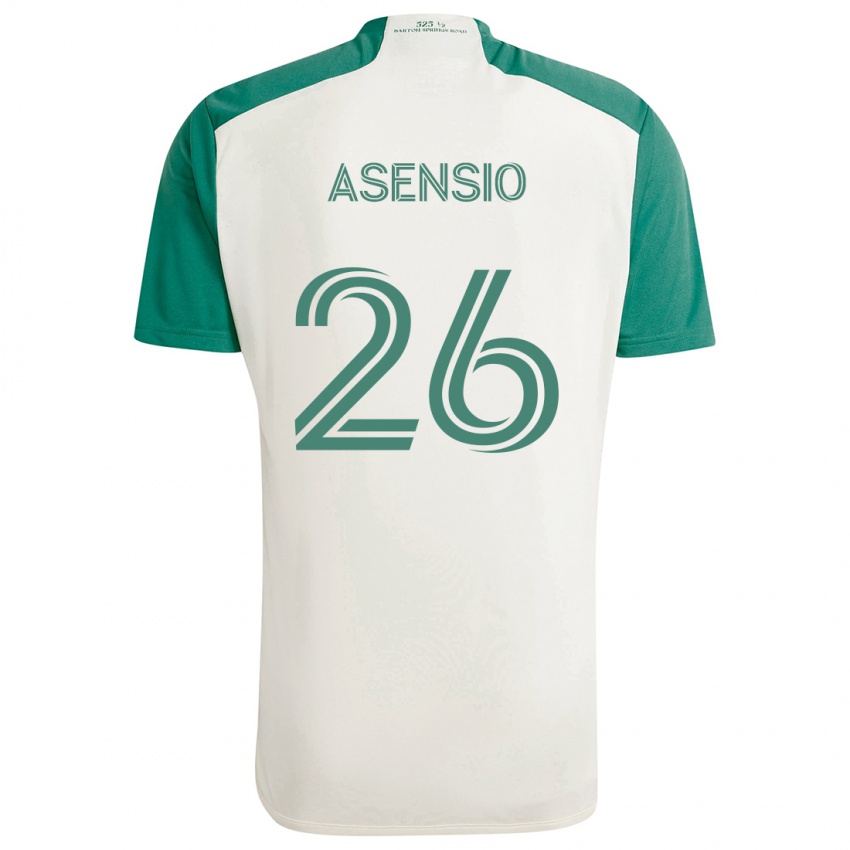 Bambino Maglia Charlie Asensio #26 Colori Marrone Chiaro Verde Kit Gara Away 2024/25 Maglietta