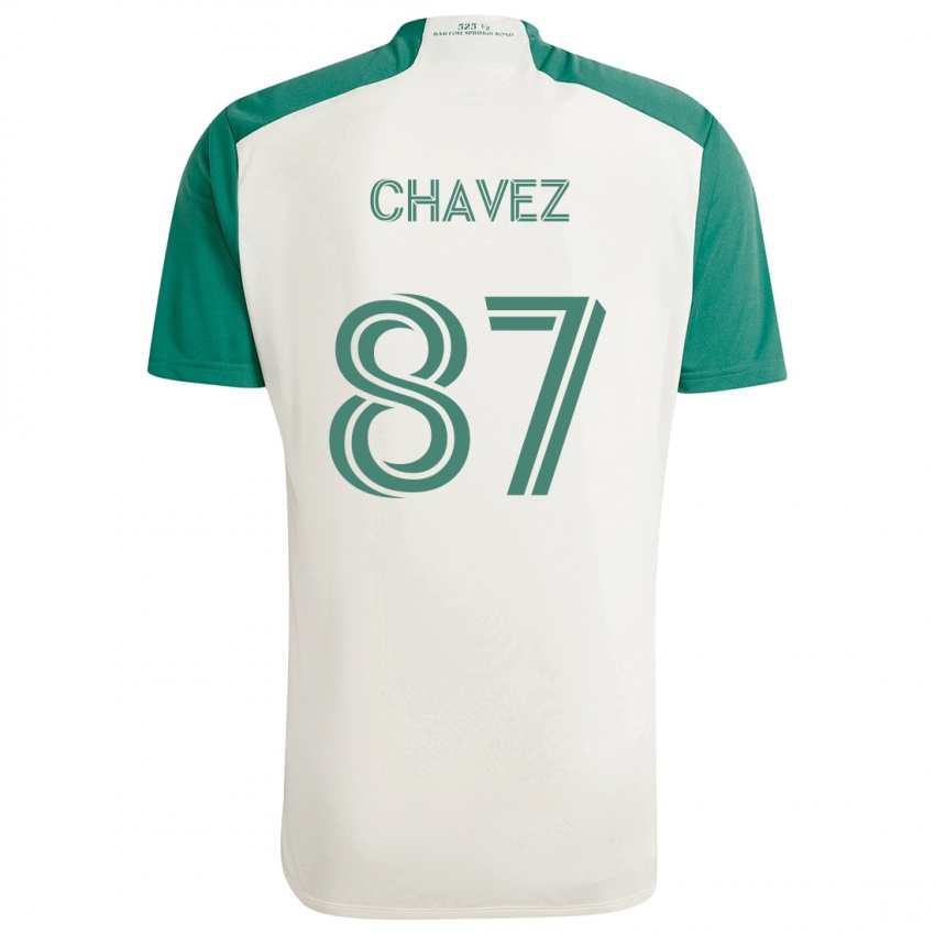 Bambino Maglia Alfonso Ocampo-Chávez #87 Colori Marrone Chiaro Verde Kit Gara Away 2024/25 Maglietta