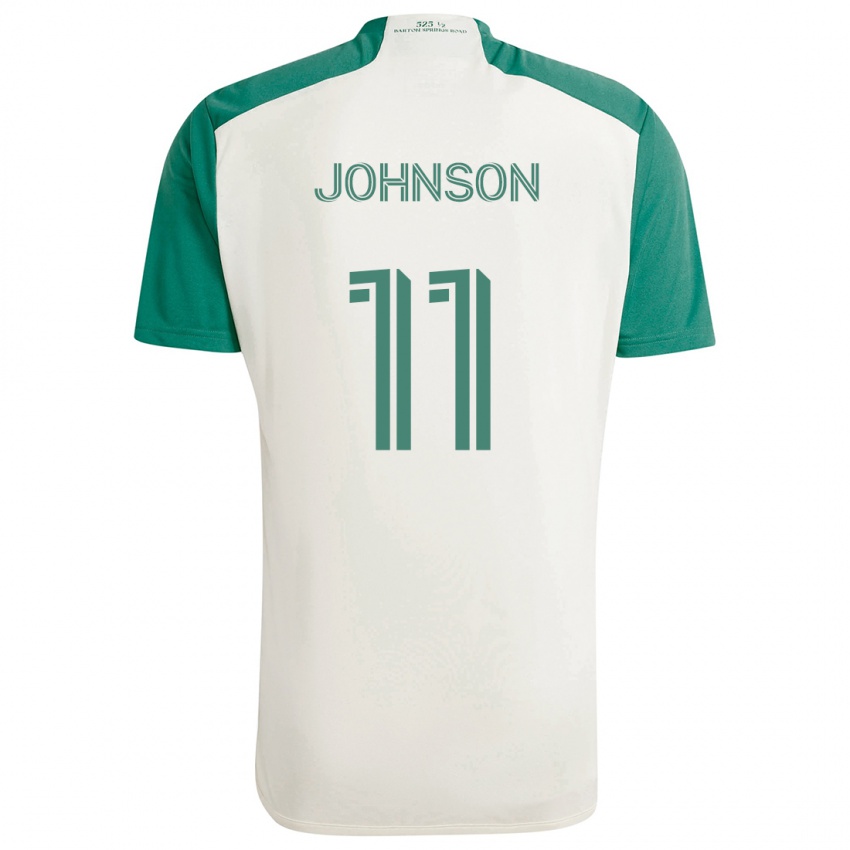 Bambino Maglia Emmanuel Johnson #11 Colori Marrone Chiaro Verde Kit Gara Away 2024/25 Maglietta