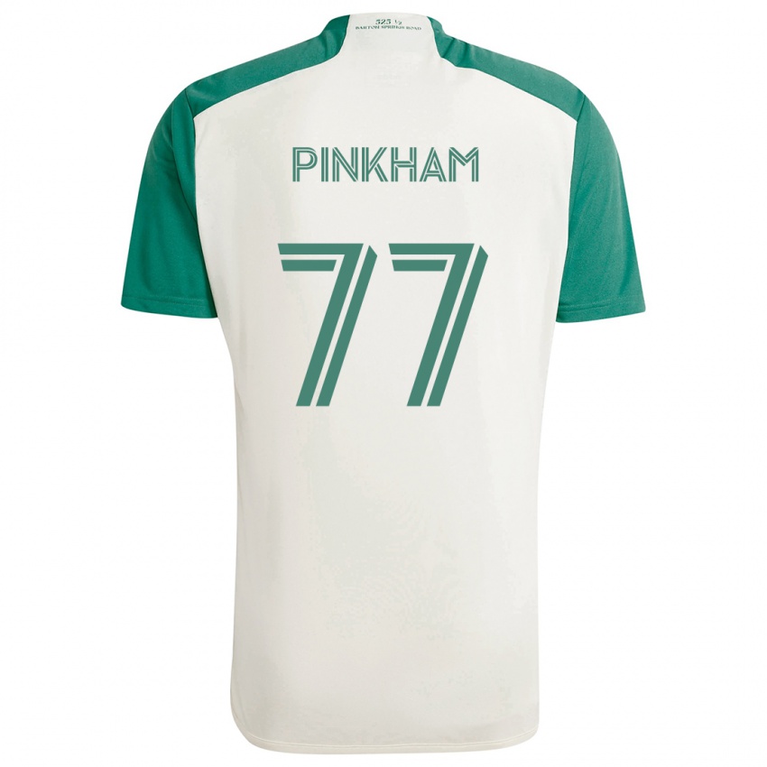 Bambino Maglia Chris Pinkham #77 Colori Marrone Chiaro Verde Kit Gara Away 2024/25 Maglietta