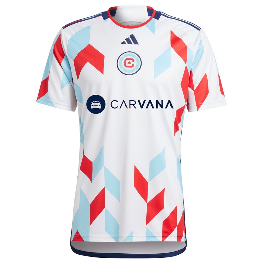 Bambino Maglia Javier Casas #37 Bianco Rosso Blu Kit Gara Away 2024/25 Maglietta