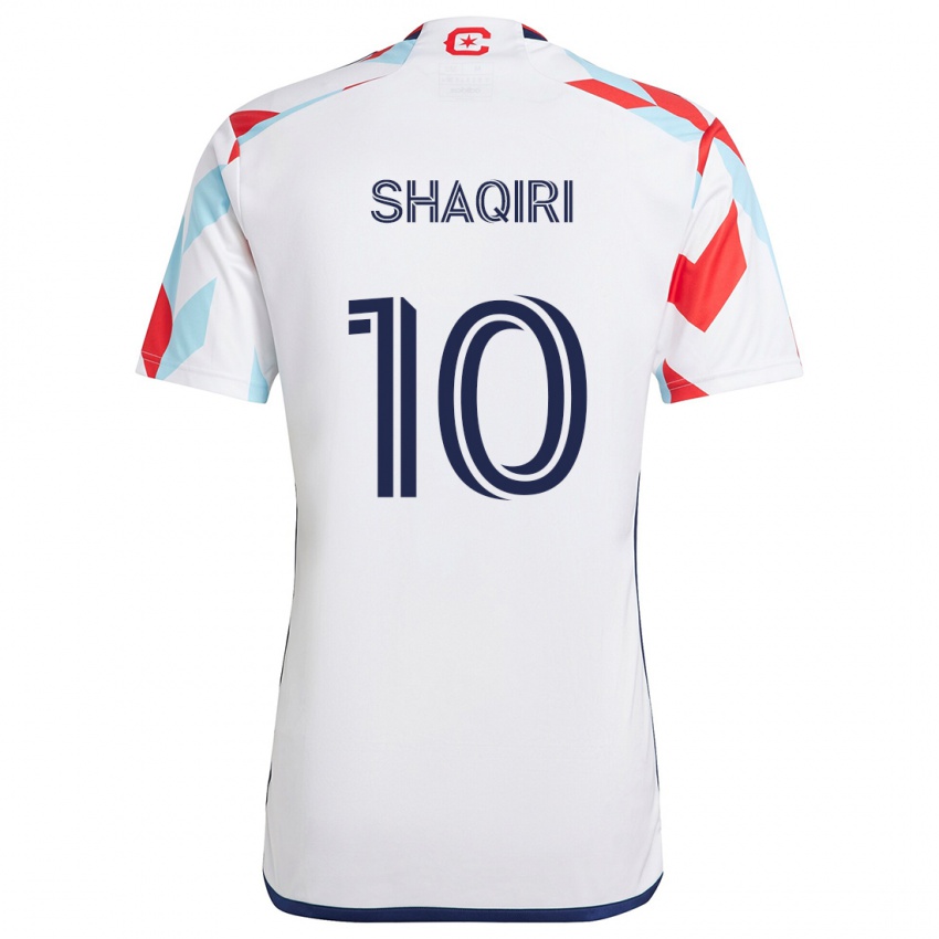 Bambino Maglia Xherdan Shaqiri #10 Bianco Rosso Blu Kit Gara Away 2024/25 Maglietta