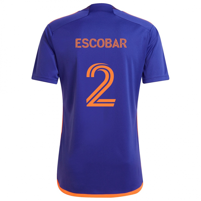 Bambino Maglia Franco Escobar #2 Viola Arancione Kit Gara Away 2024/25 Maglietta