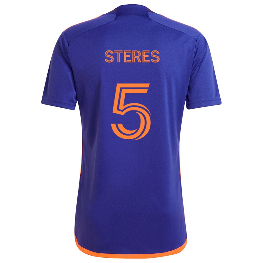 Bambino Maglia Daniel Steres #5 Viola Arancione Kit Gara Away 2024/25 Maglietta