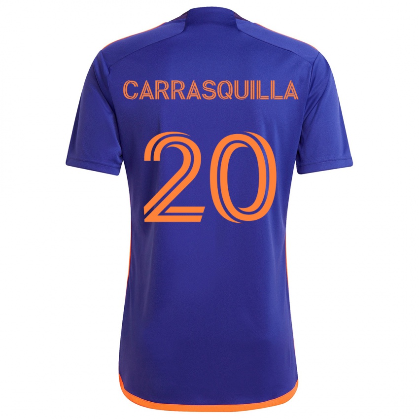 Bambino Maglia Adalberto Carrasquilla #20 Viola Arancione Kit Gara Away 2024/25 Maglietta