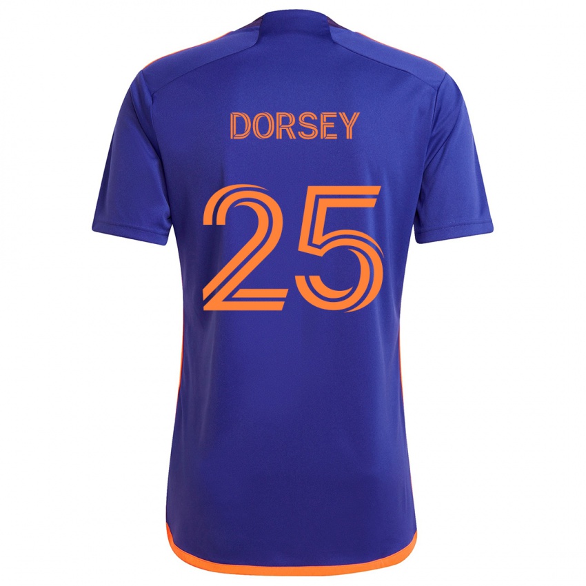 Bambino Maglia Griffin Dorsey #25 Viola Arancione Kit Gara Away 2024/25 Maglietta