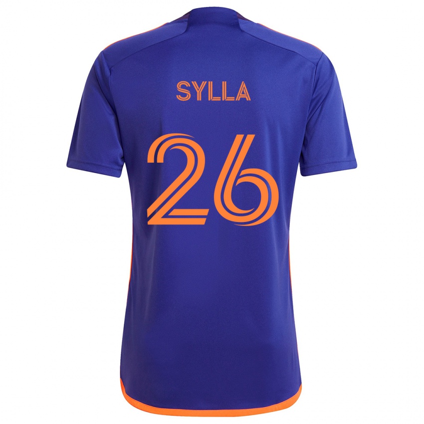 Bambino Maglia Ousmane Sylla #26 Viola Arancione Kit Gara Away 2024/25 Maglietta