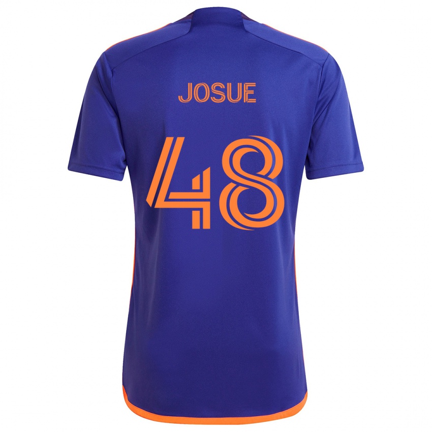 Bambino Maglia Josué #48 Viola Arancione Kit Gara Away 2024/25 Maglietta