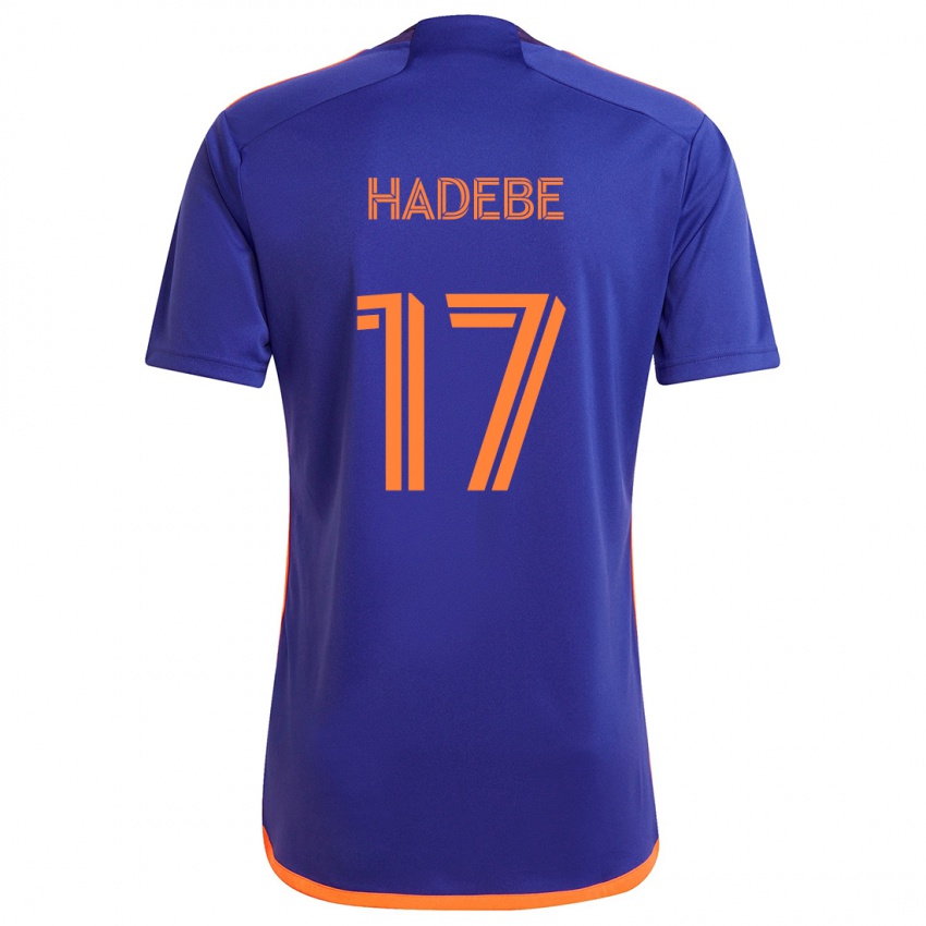 Bambino Maglia Teenage Hadebe #17 Viola Arancione Kit Gara Away 2024/25 Maglietta