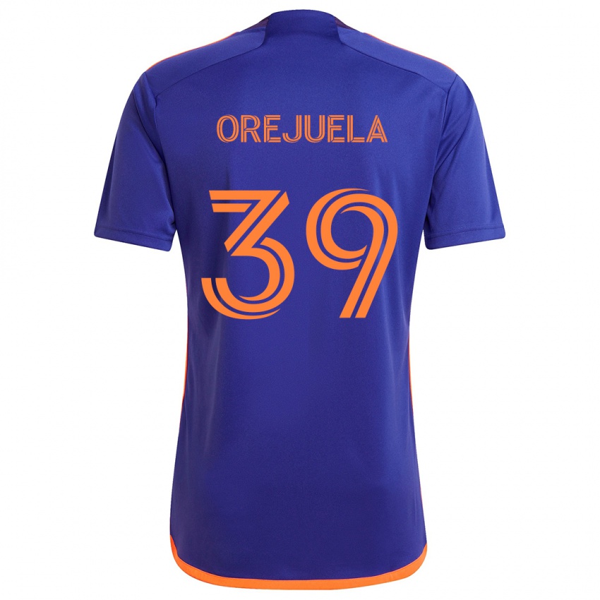 Bambino Maglia Jesus Orejuela #39 Viola Arancione Kit Gara Away 2024/25 Maglietta